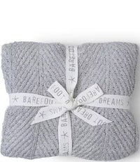 Herringbone Silver Sky Blanket