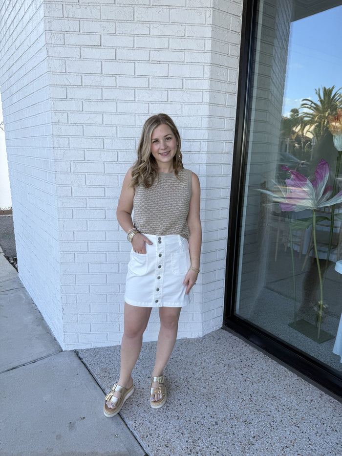 Quinn Skirt White