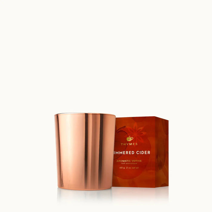 Simmered Cider Metallic Votive Candle