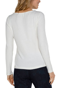 Long Sleeve Boat Neck Top