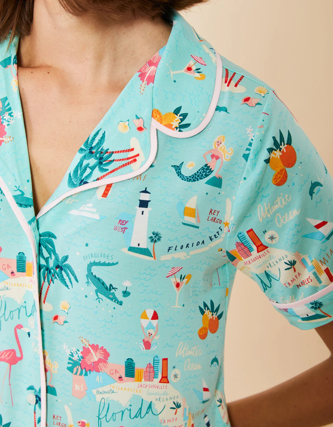 Spartina Short Sleeve Pajama Top Florida