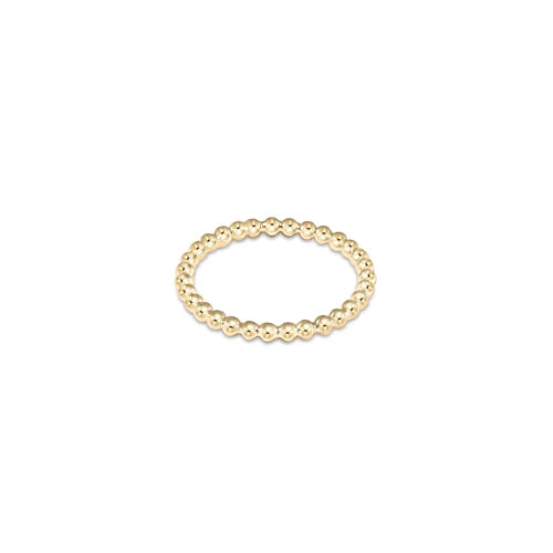 Classic Gold 2mm Bead Ring - size 7