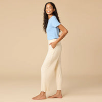 Pointelle Cropped Pant with Lettuce Edge