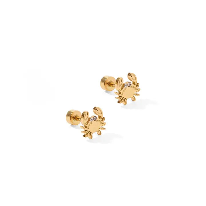 Crab Screwback Stud Earrings