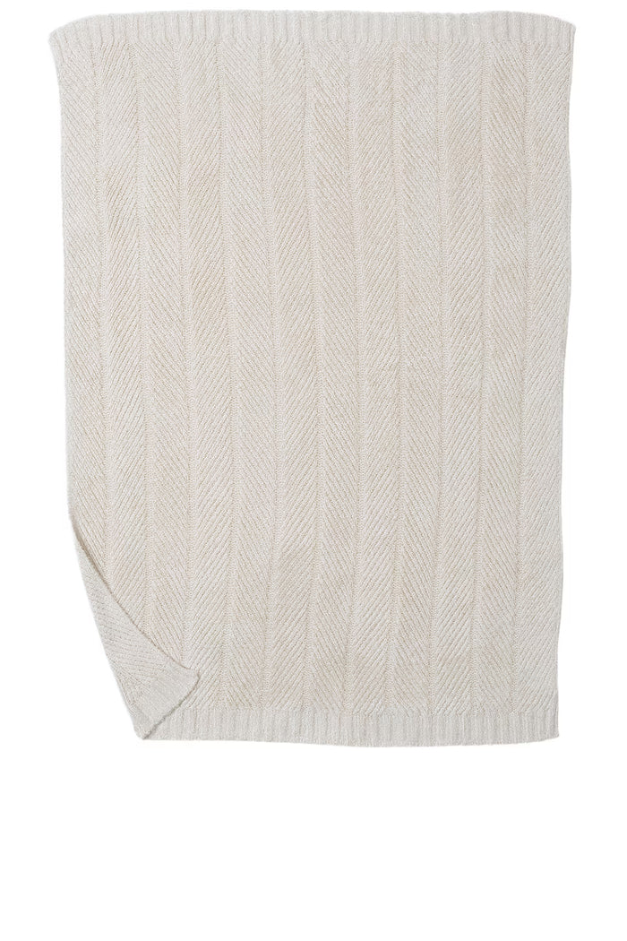 Herringbone Cream Blanket