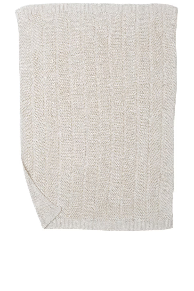 Herringbone Cream Blanket