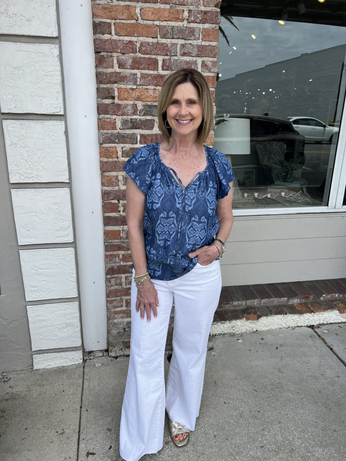 Flutter Sleeve Woven Top