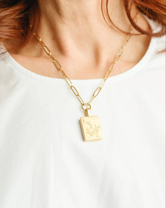 Bird Bam Mahjong Medium Paperclip Necklace