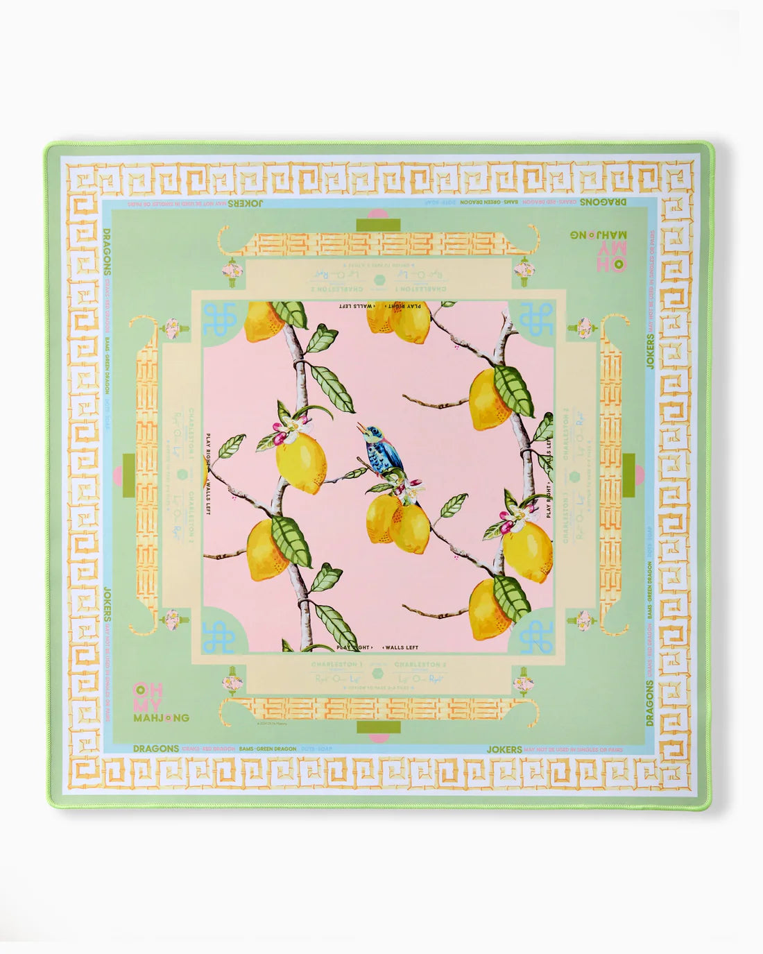 Oh My Mahjong Citrus Songbird Mat