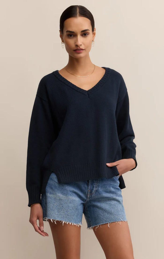 All Around Cotton V-Neck Sweater
