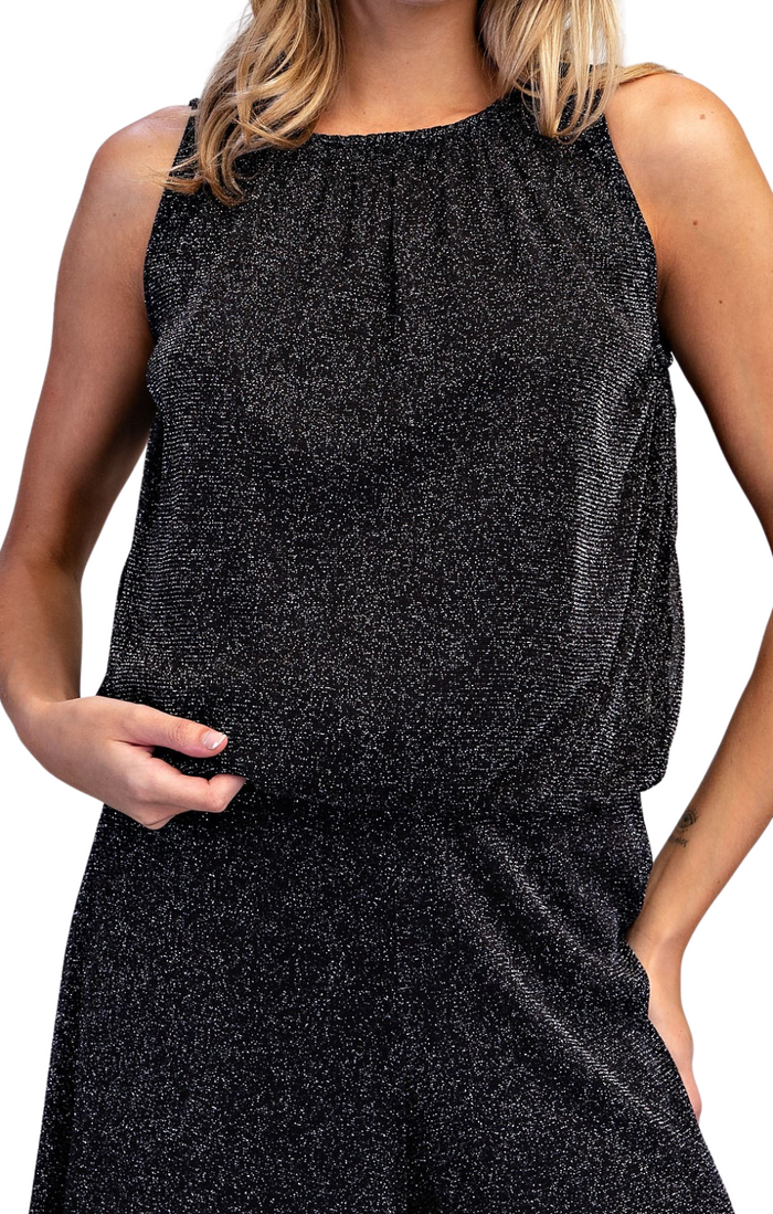 Andie Metallic Top