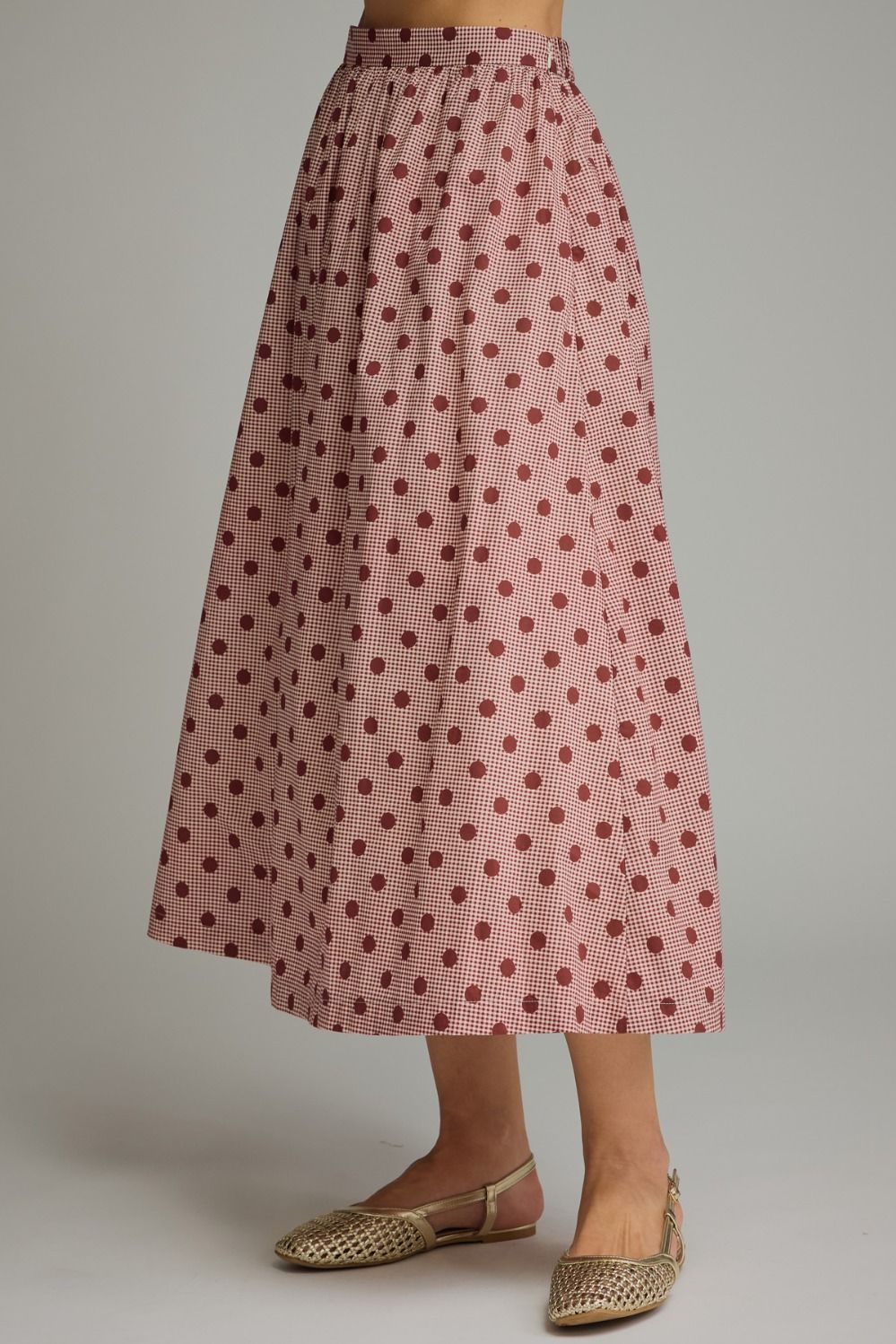 Gingham Dot Skirt