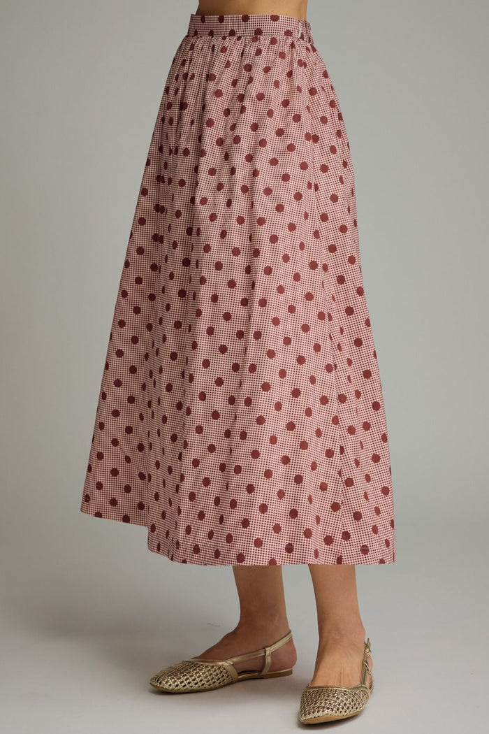 Gingham Dot Skirt