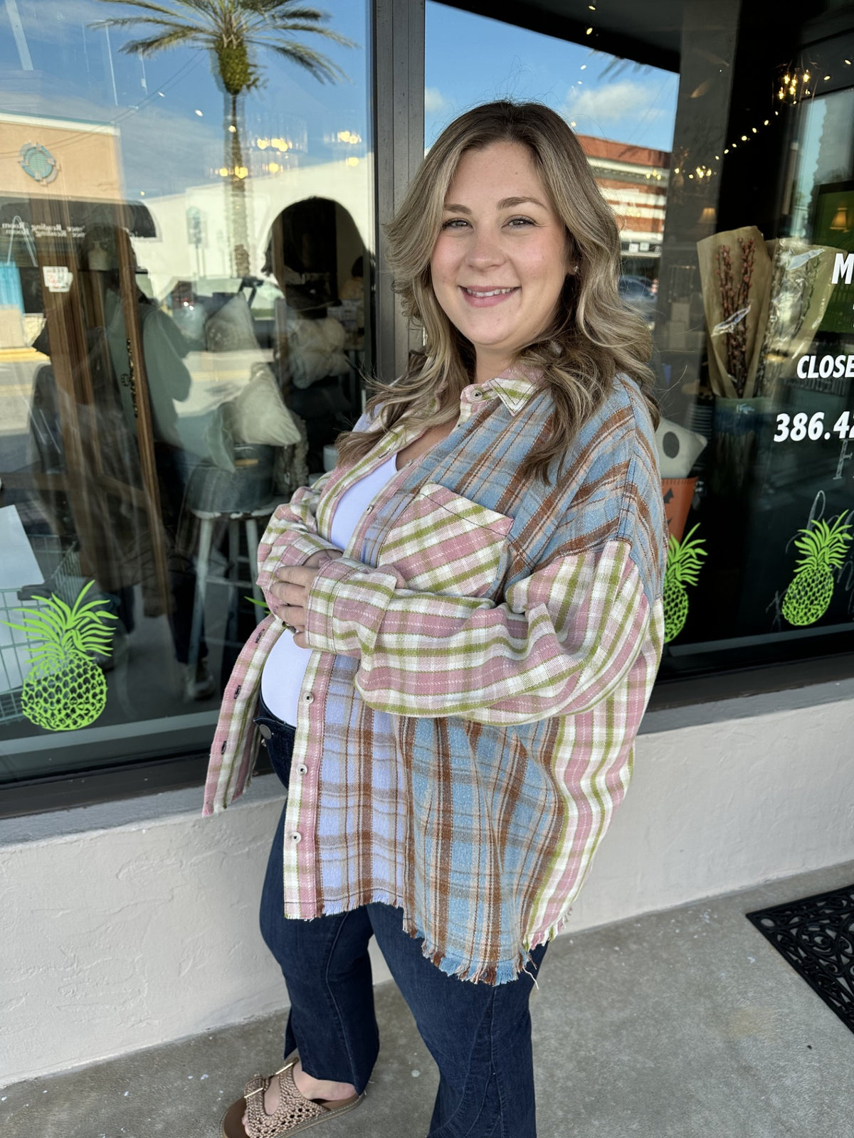 Runaway Plaid Top