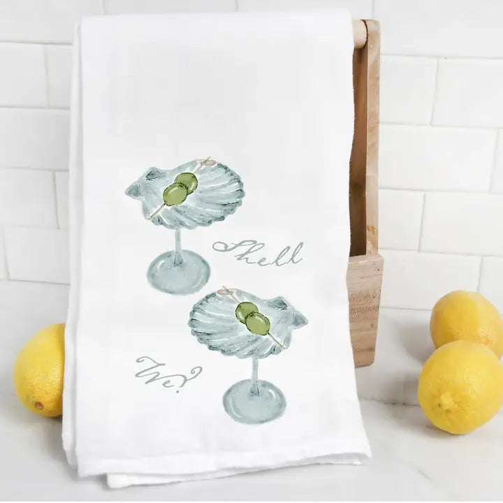 Shell We Martini Tea Towel