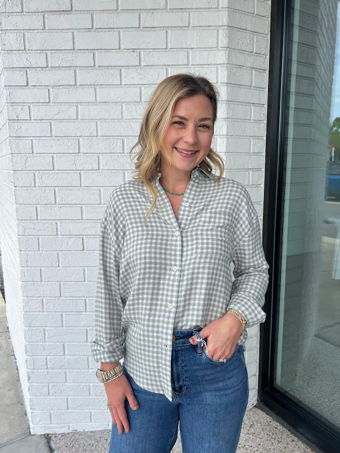 River Plaid Button Up
