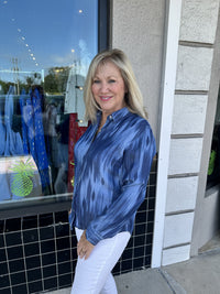 Long Rolled Sleeve Blouse