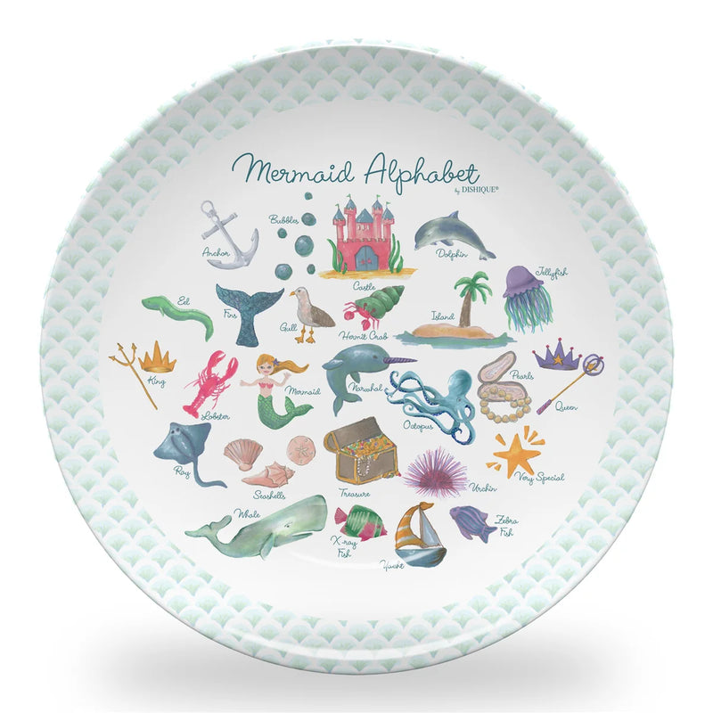 Mermaid Alphabet Plate