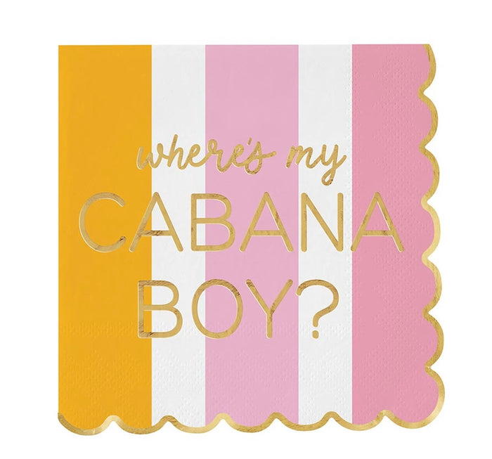 Where's My Cabana Boy Napkins w/Scallop