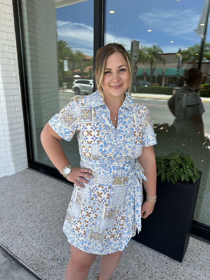 Mosaic Wrap Dress
