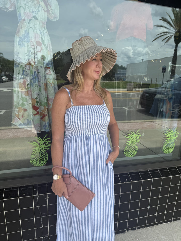 Nadine Striped Midi Dress