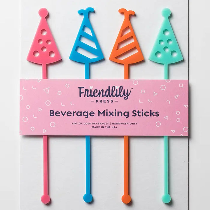 Party Hats Stirrer Set