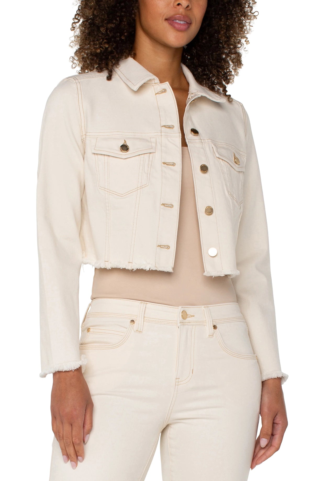 Jacket With Fray Hem