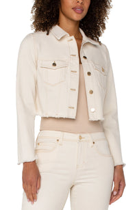 Jacket With Fray Hem