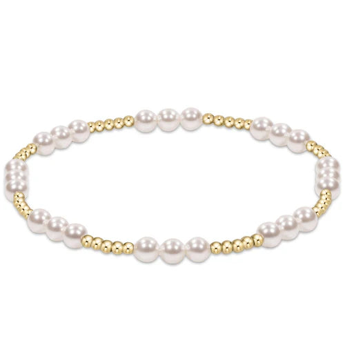 Classic Joy Pattern 4mm Bracelet Pearl