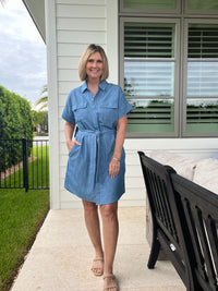 Belted Shirt Dress