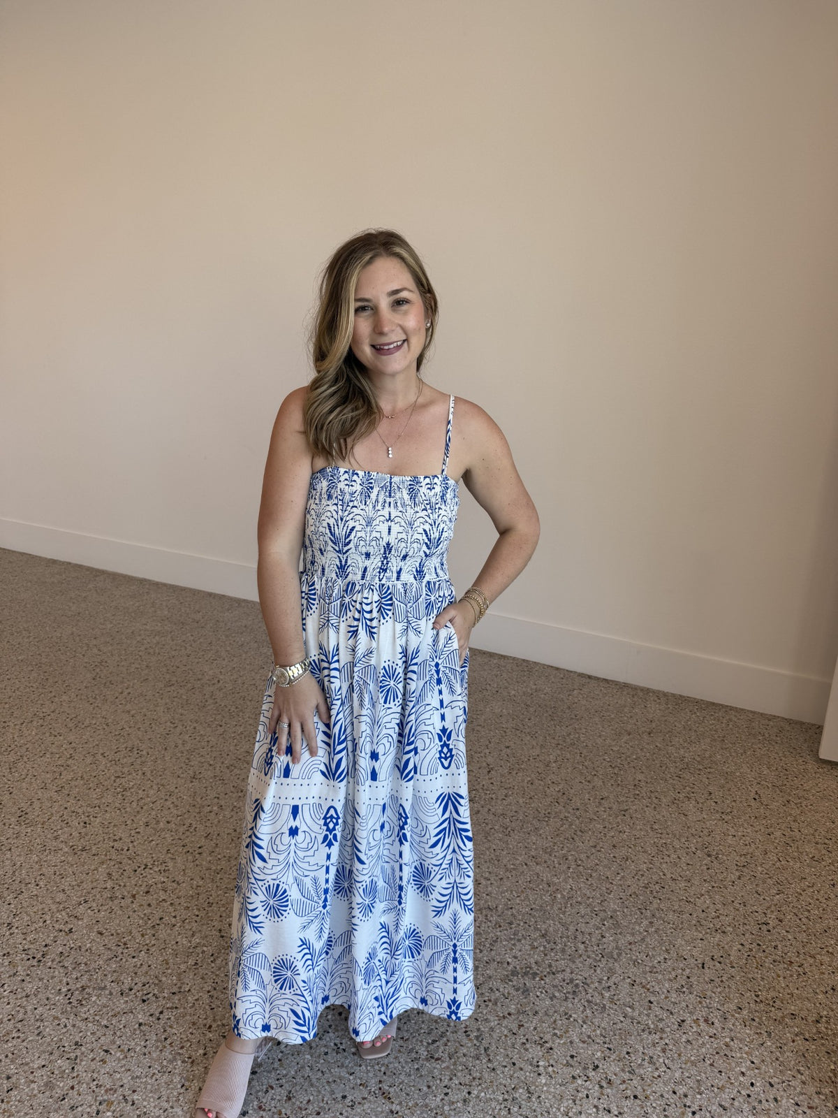Nadine Palm Dress