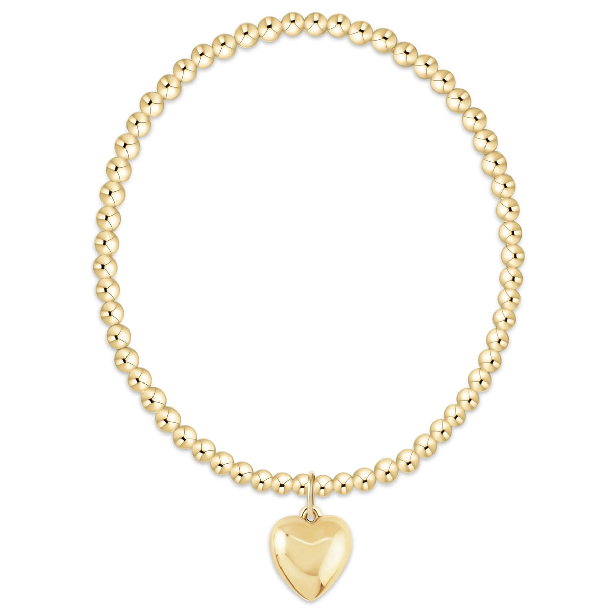 Classic Gold 3mm B - Love Plush Gold Charm