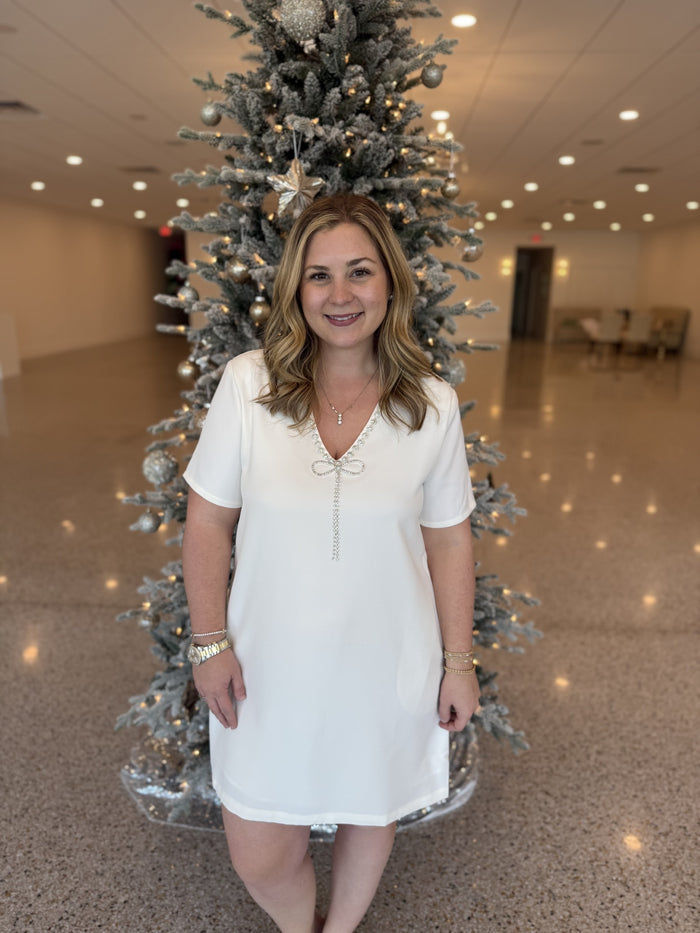 Stazie V-Neck Shift Mini