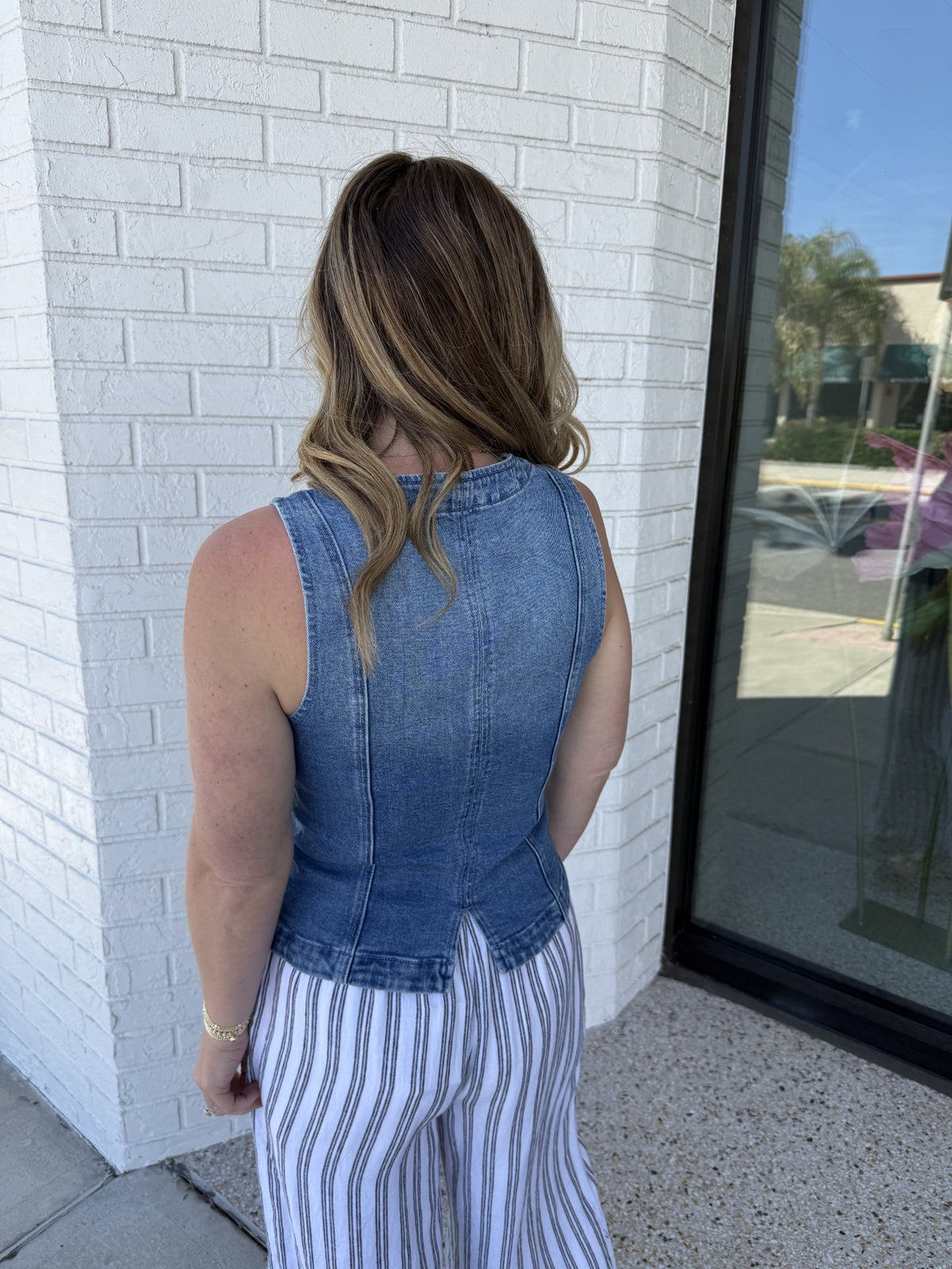 Perfect Striped Linen Pant