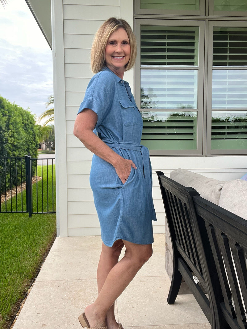 Belted Shirt Dress