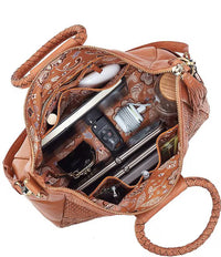Sheila Large Satchel Harvest Wheat