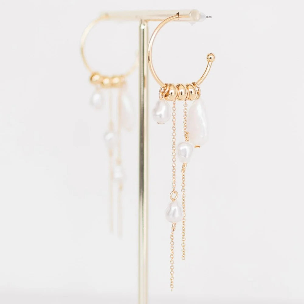 Lainey Dangle Pearl Earrings