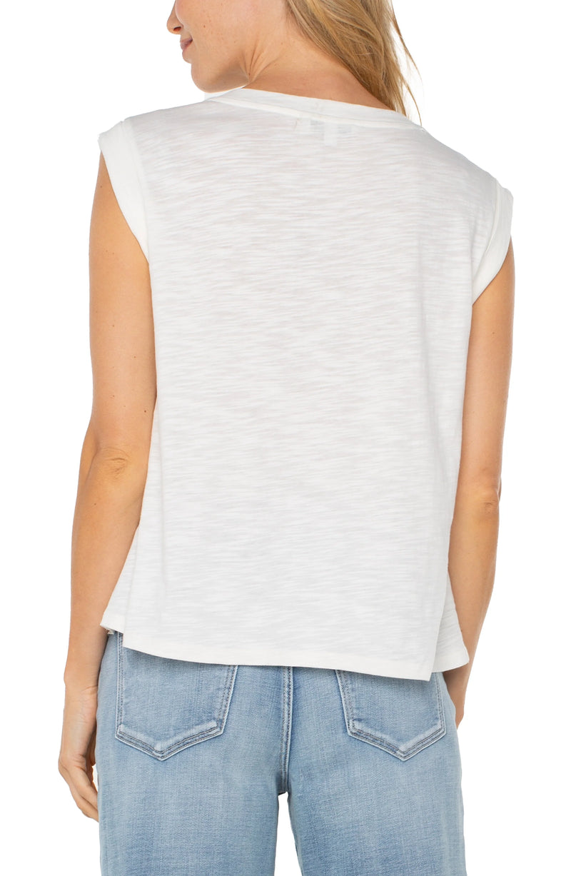 Sleeveless Woven Top