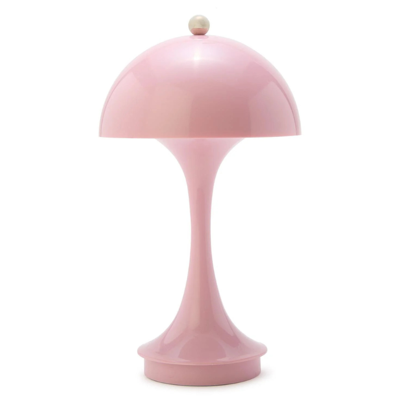 Pink Mushroom LED Cordless Table Lamp