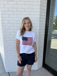 American Flag Sweater Top