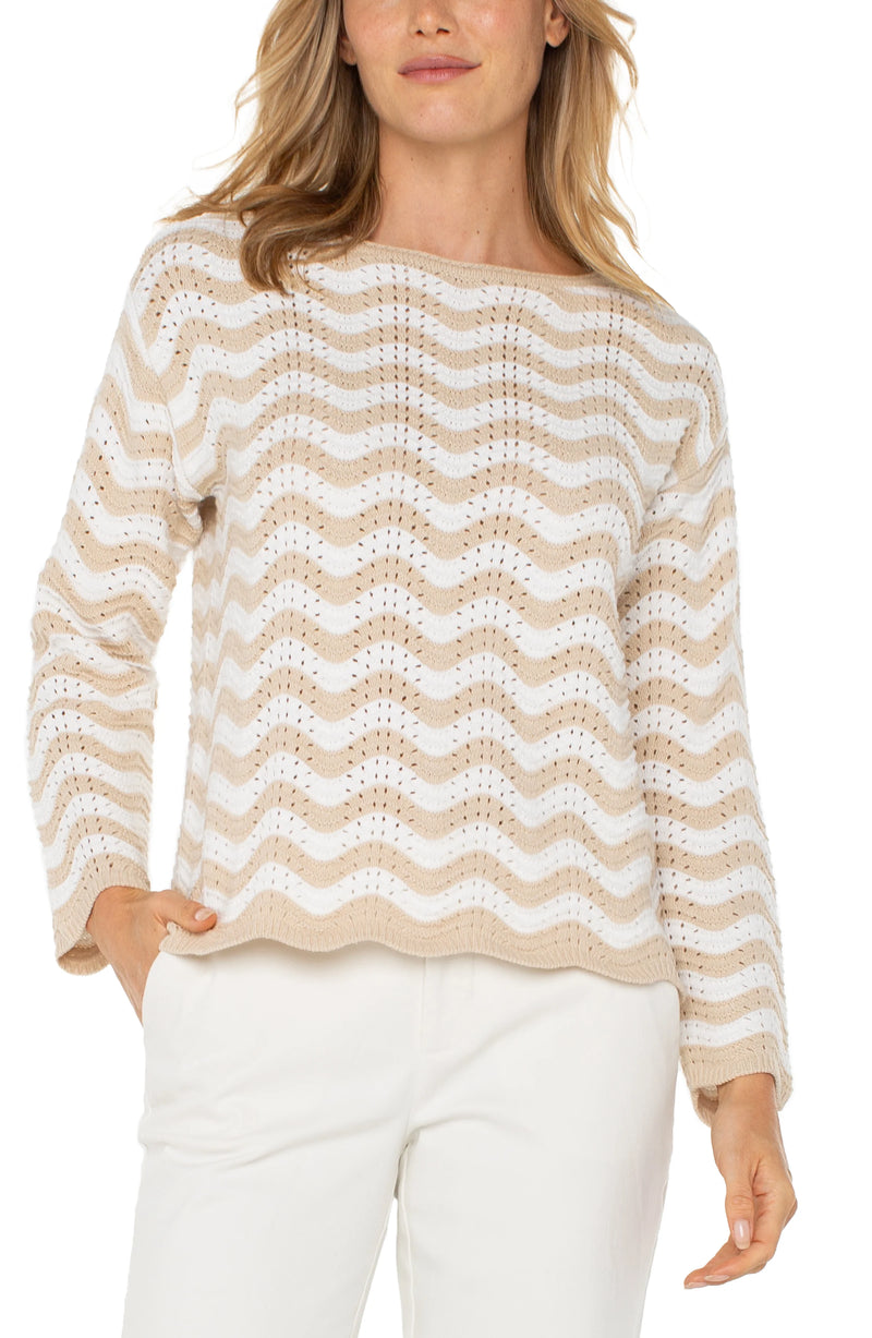 Long Sleeve Boatneck Sweater