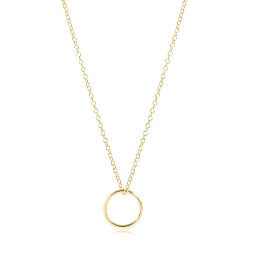 16" Necklace Halo Gold Charm