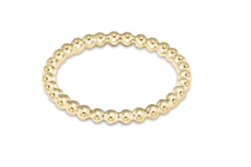 Classic Gold 2mm Bead Ring - size 8