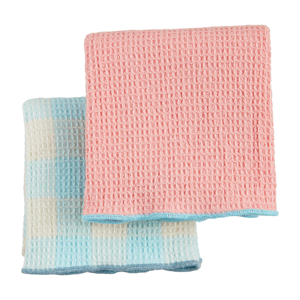 Pink Waffle Towel Set