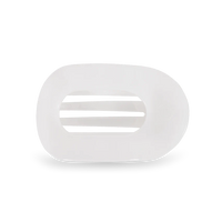 Coconut White Medium Flat Round Clip