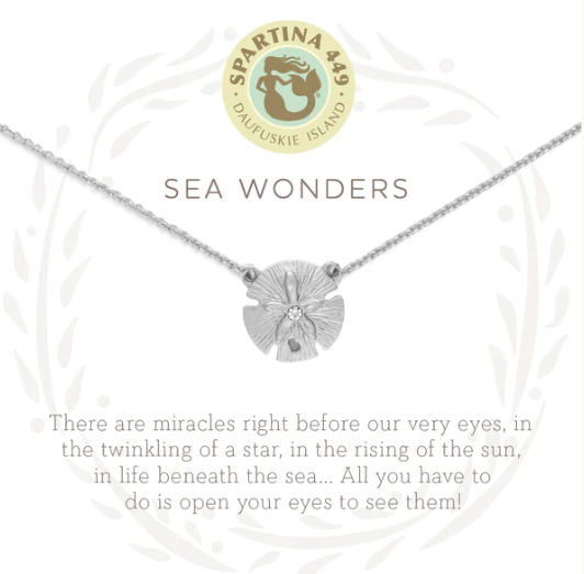 Sea La Vie Sea Sand Dollar Necklace Silver