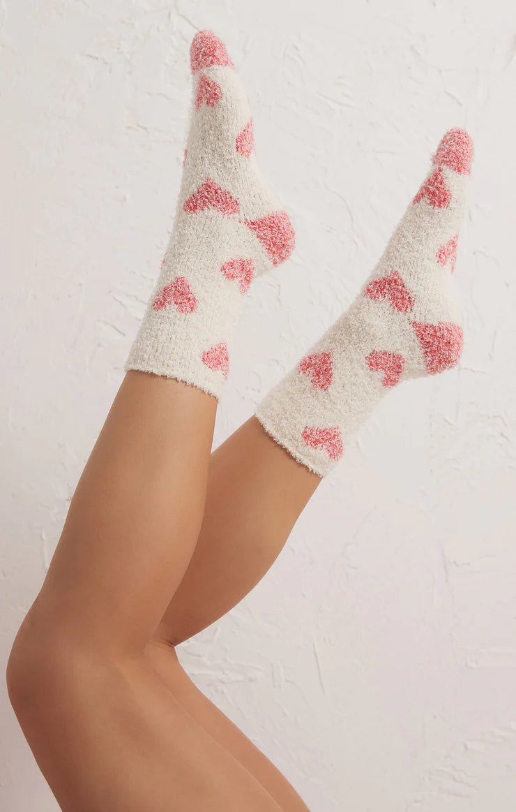 Plush Heart Socks - 2 Pack