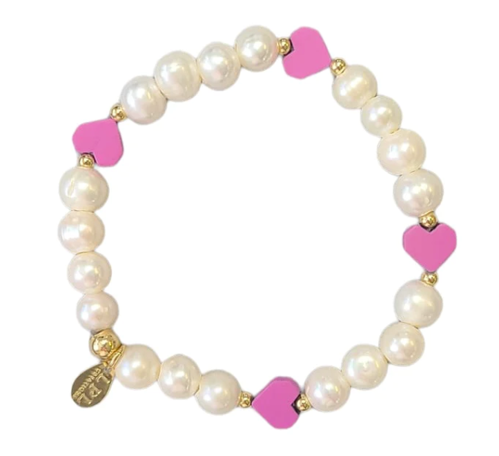 Pink and Pearl Cupid Bracelet