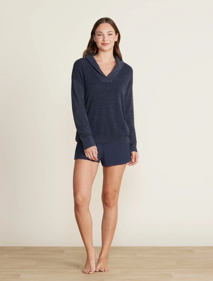Barefoot Dreams Cozychic Ultra Light Slouchy Pullover in Pacific